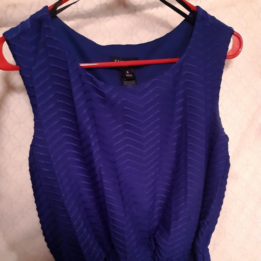 Cute Blue Zig Zag Dress